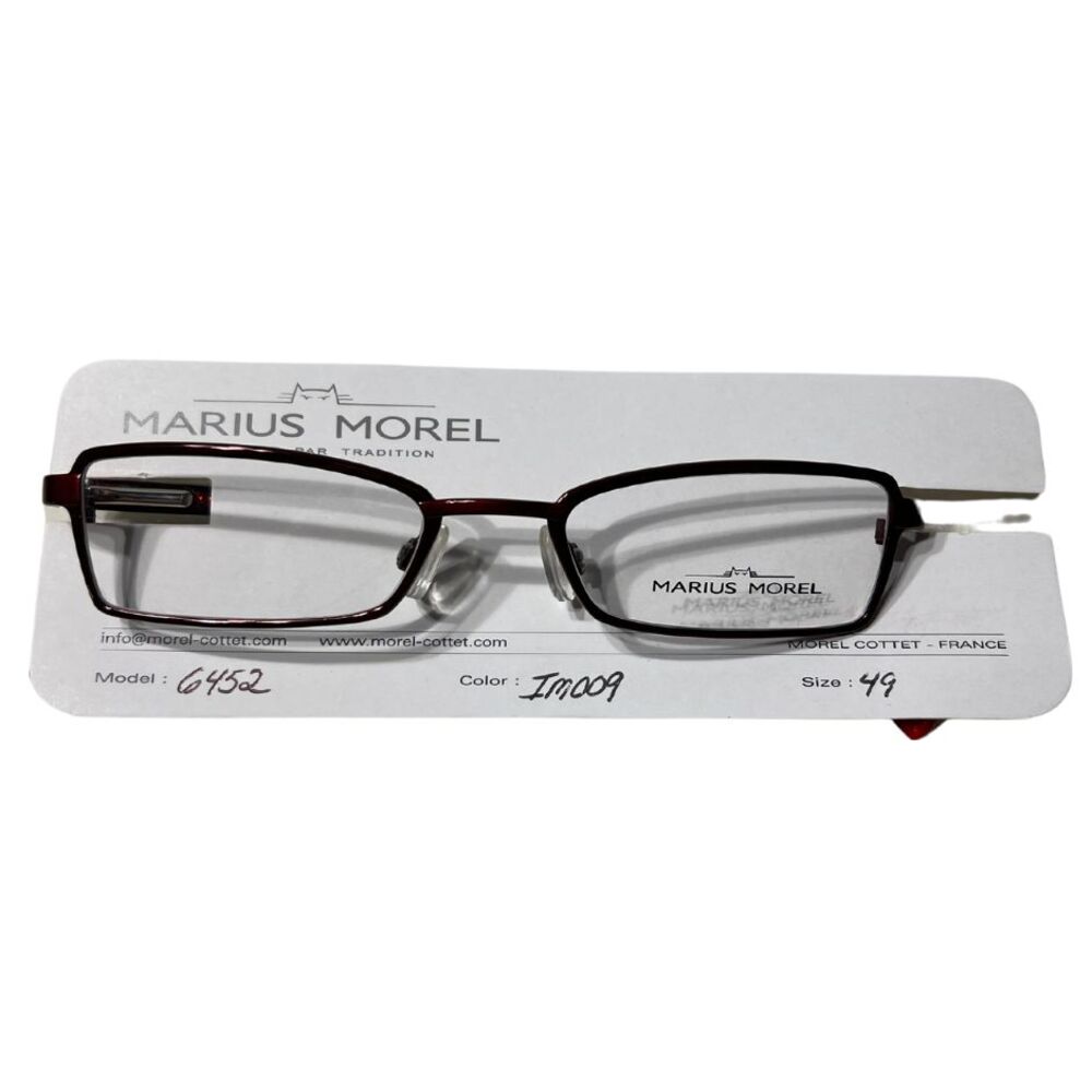 Marius Morel Model 6452 SZ 49/19 Col Red IM009 Frames Only